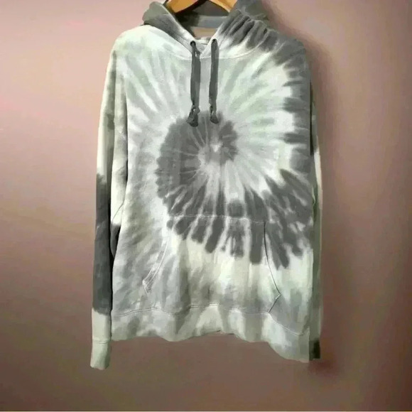 Old Navy Men Tie Dye Grey Hoodie Medium - Picture 1 of 6